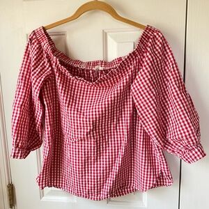 Red Gingham Top